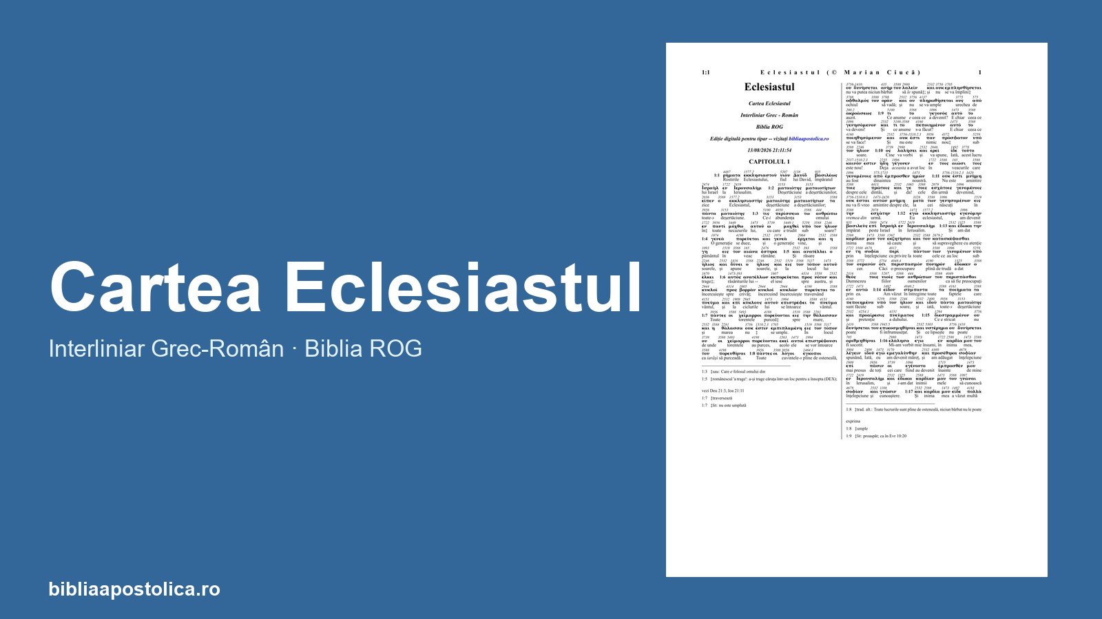 Previzualizare Eclesiastul PDF
