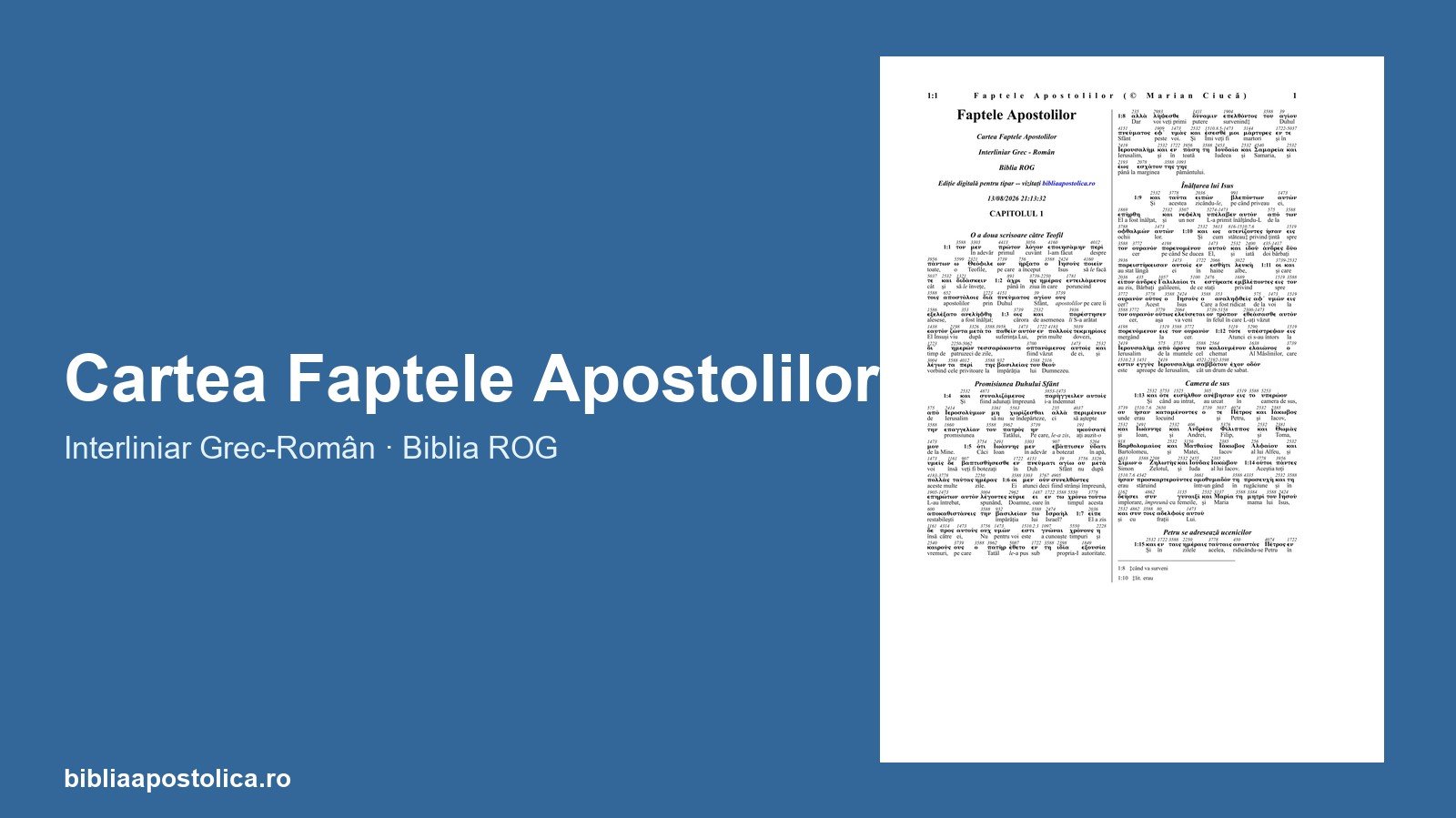 Previzualizare Faptele Apostolilor PDF